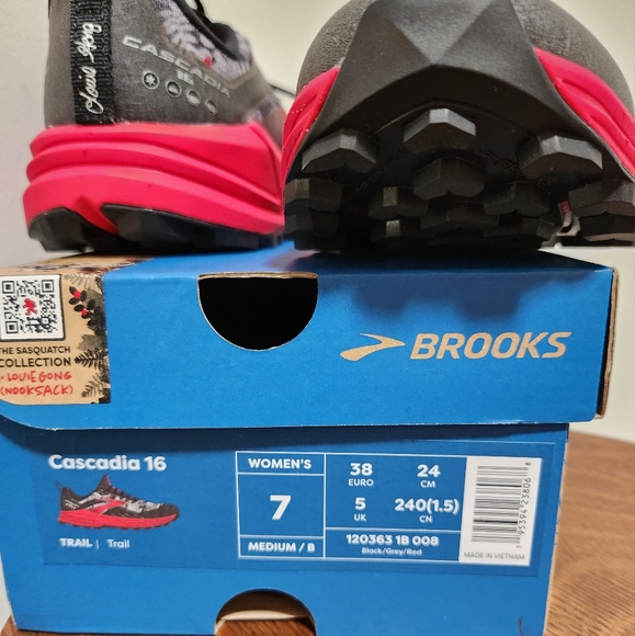 BROOKS CASCADIA 16 WOMEN'S TRAIL RUNNING SHOES LIMITED EDITION SASQUATCH 7 NEW - Picture 11 of 16